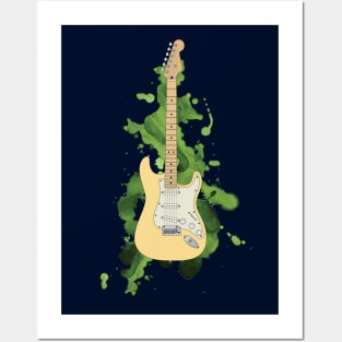 S-Style Electric Guitar Buttercream Color Posters and Art